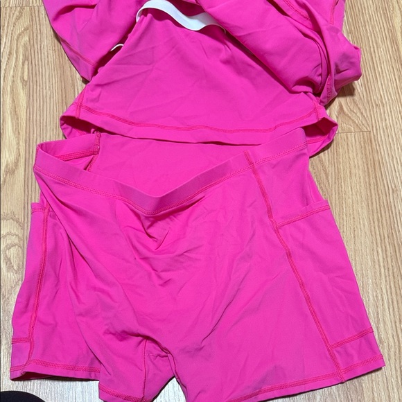 HALARA Hot Pink Peek A Boo Nylon-Blend Athletic Dress - Picture 4 of 5